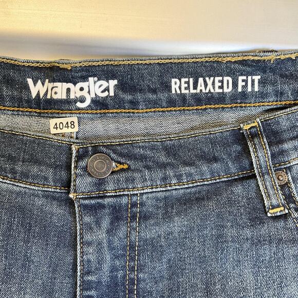 Wrangler Men Jeans 42X30 Blue Denim Button 30" Inseam Straight Leg Mid Rise - Picture 12 of 12